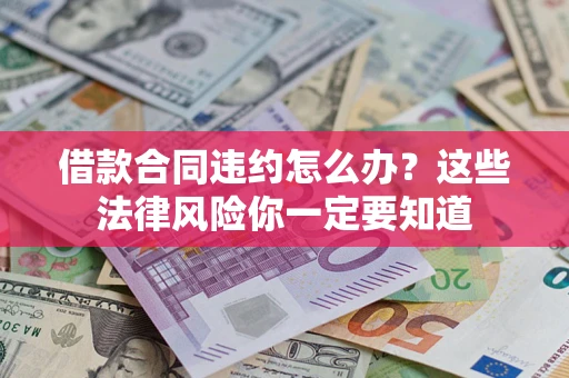 武汉借款合同违约怎么办？这些法律风险你一定要知道