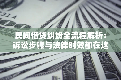 武汉民间借贷纠纷全流程解析：诉讼步骤与法律时效都在这儿了