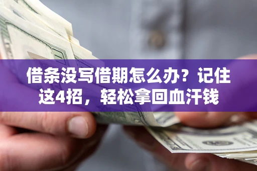 武汉借条没写借期怎么办？记住这4招，轻松拿回血汗钱