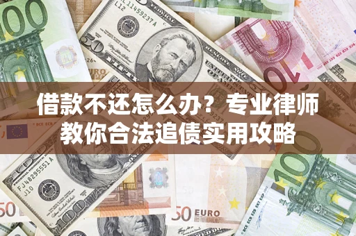 武汉借款不还怎么办？专业律师教你合法追债实用攻略